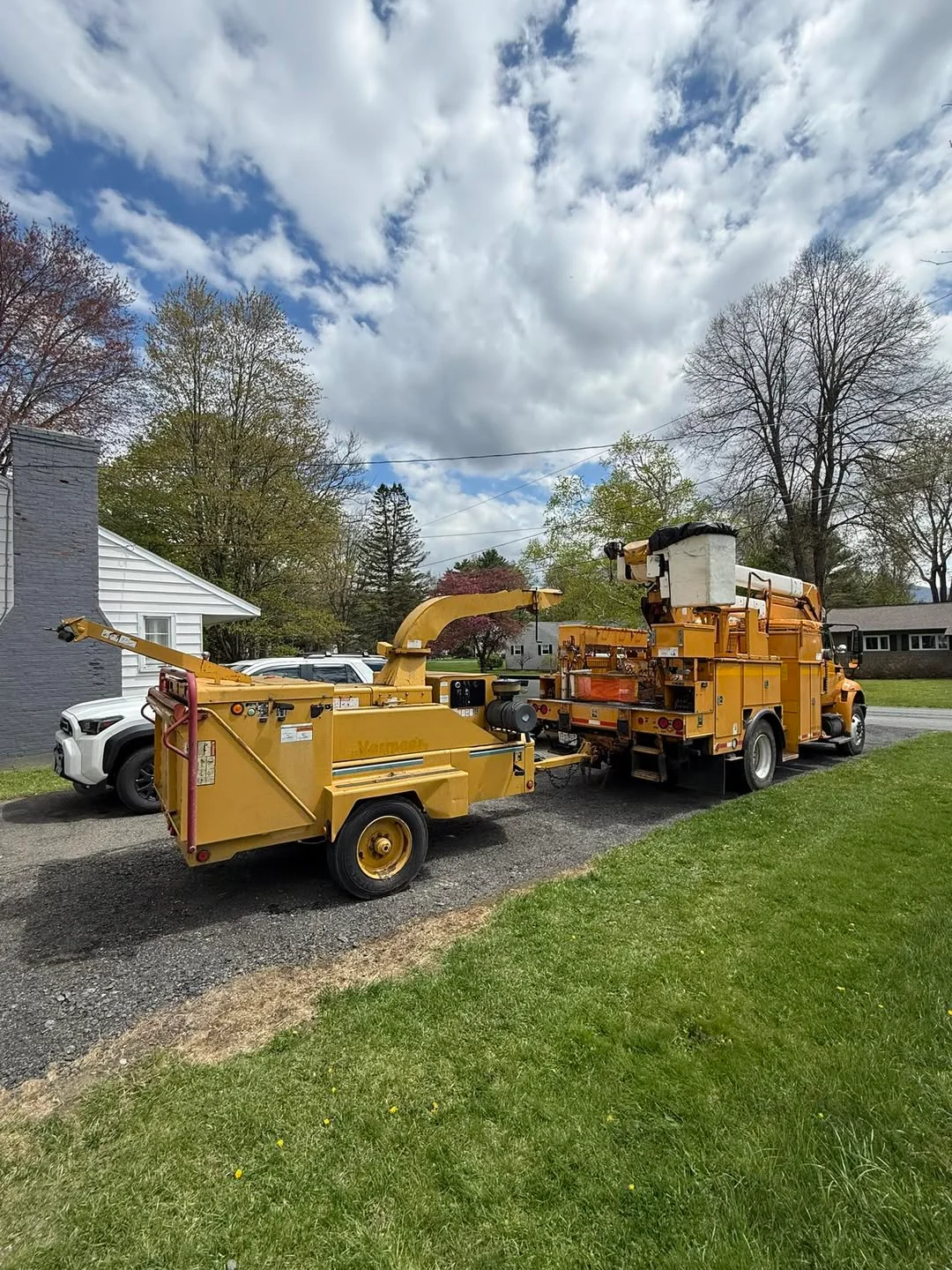 Beaver Tree Experts equipment clearing storm debris in Berkshire County